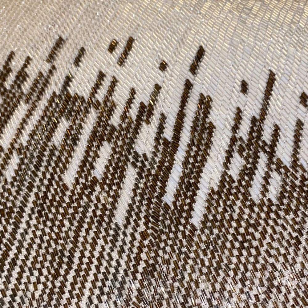 HomeGoods Sequin Ombre White and Dark Gold Accent Pillow - Picture 5 of 6